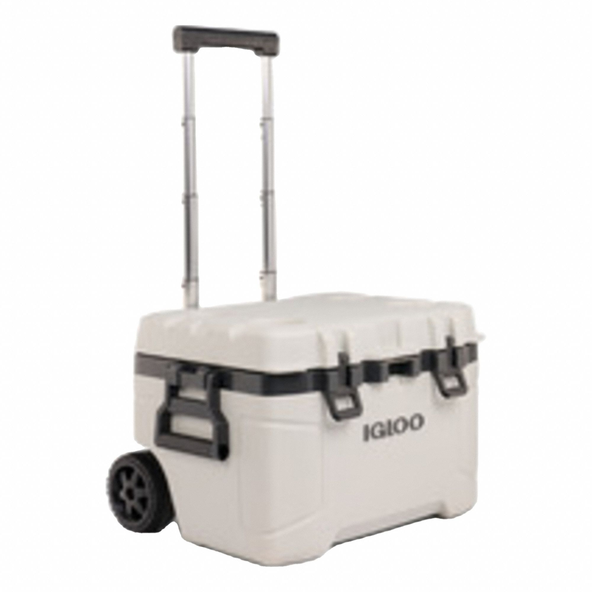 Roller Chest Cooler: White, 80 Cans, 52 qt Cooler Capacity, 6 day Ice Retention