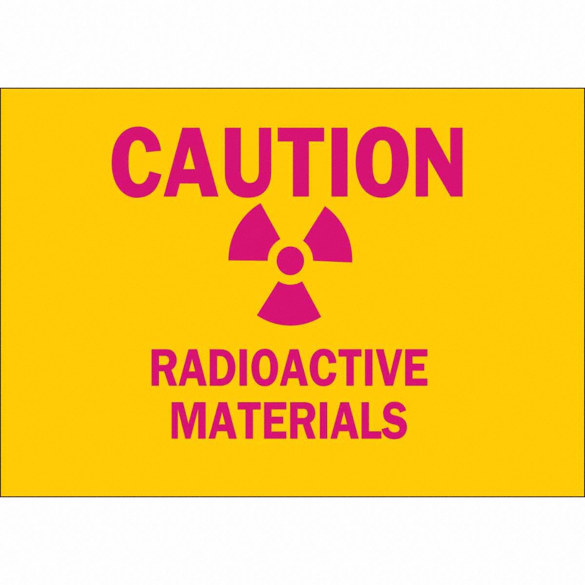 B302 10X14 YM O CAUTION RADIOACTIVE