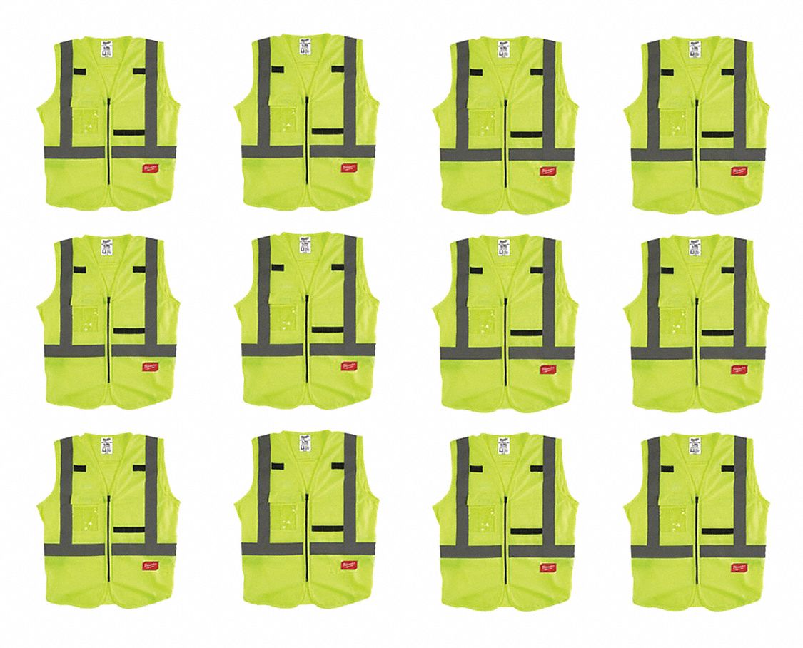 High Visibility Vest, 12 pk, S/M