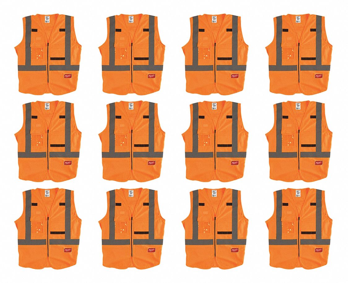High Visibility Vest, 12 pk, S/M