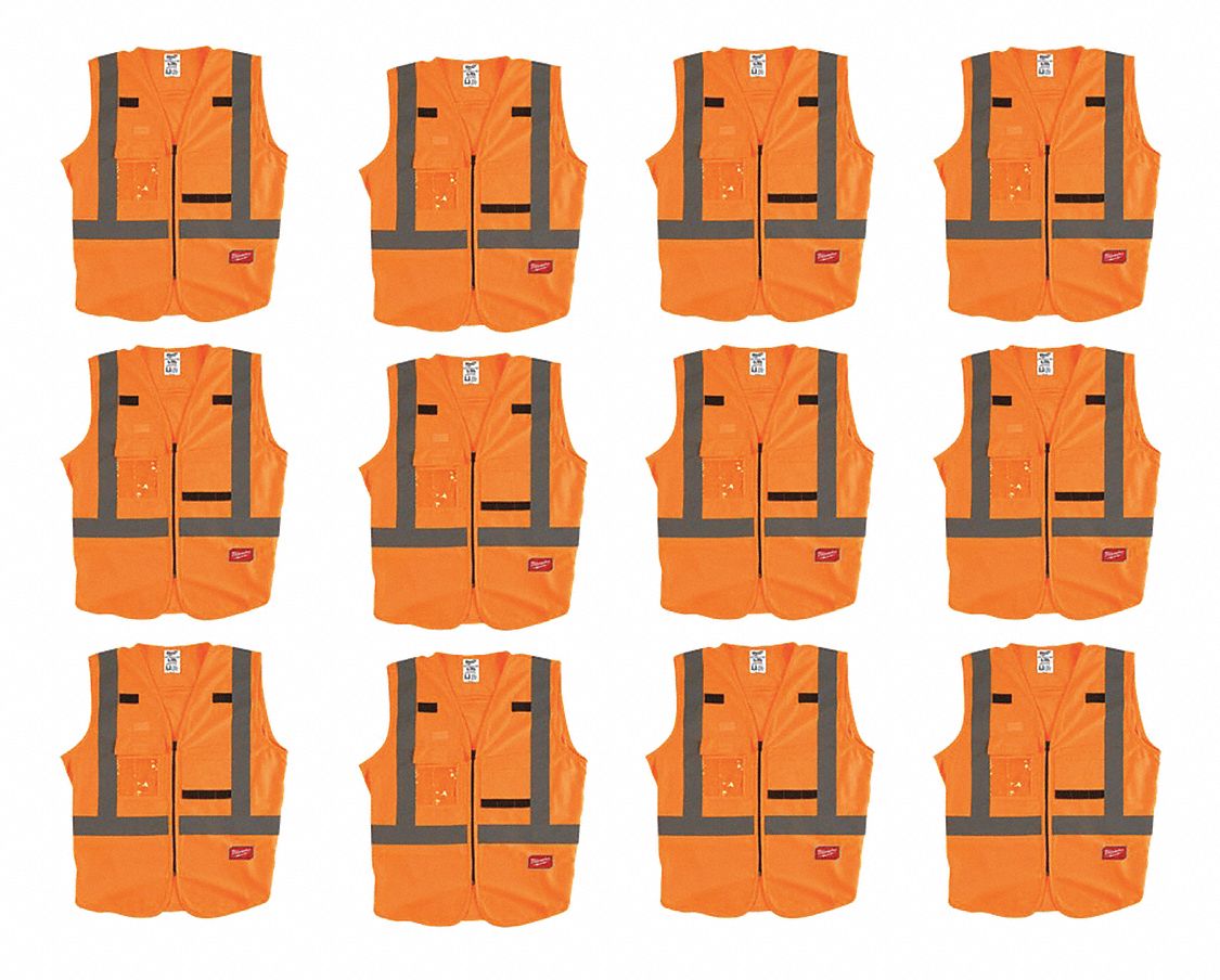 High Visibility Vest, 12 pk, S/M