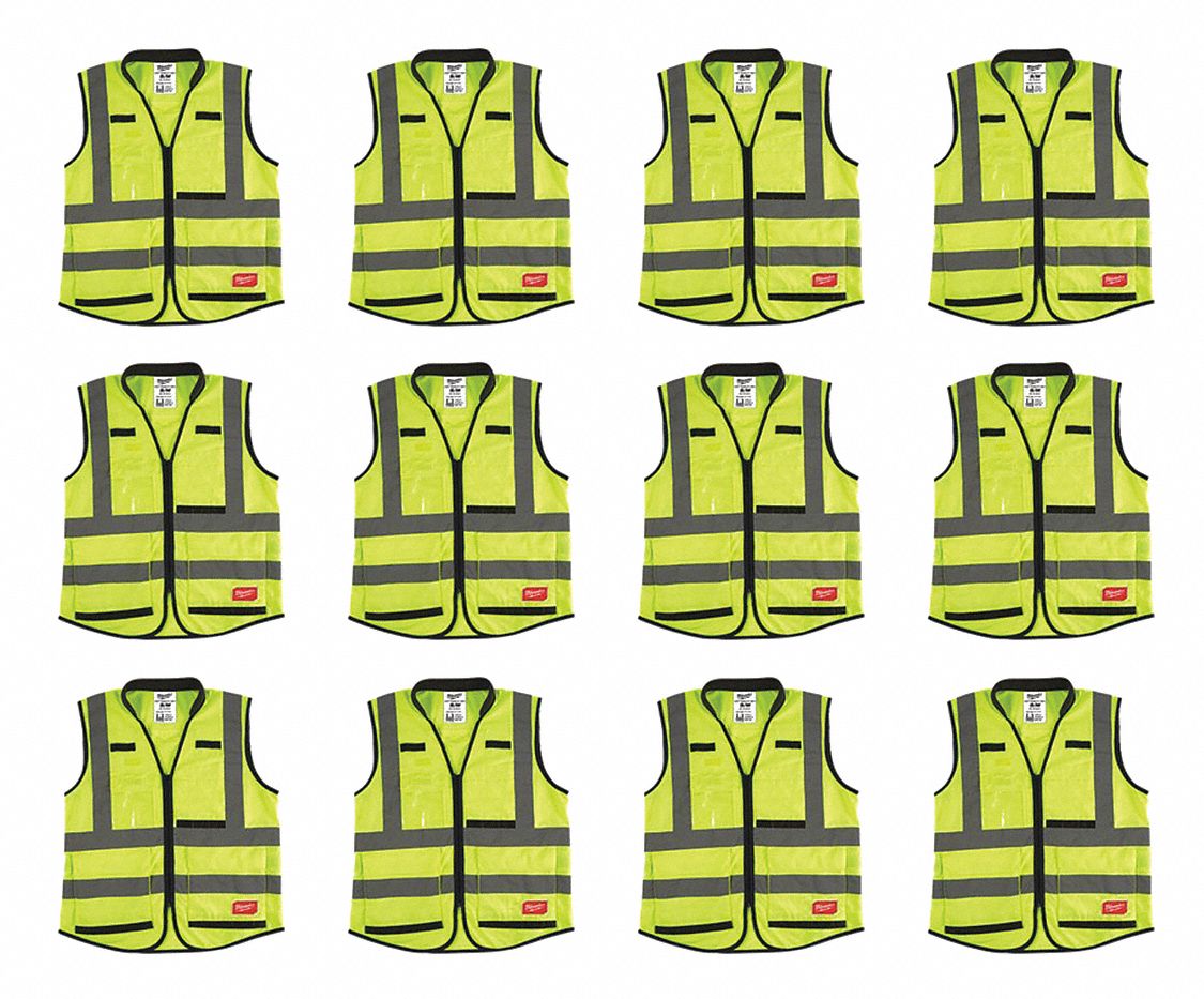 High Visibility Vest, 12 pk, S/M