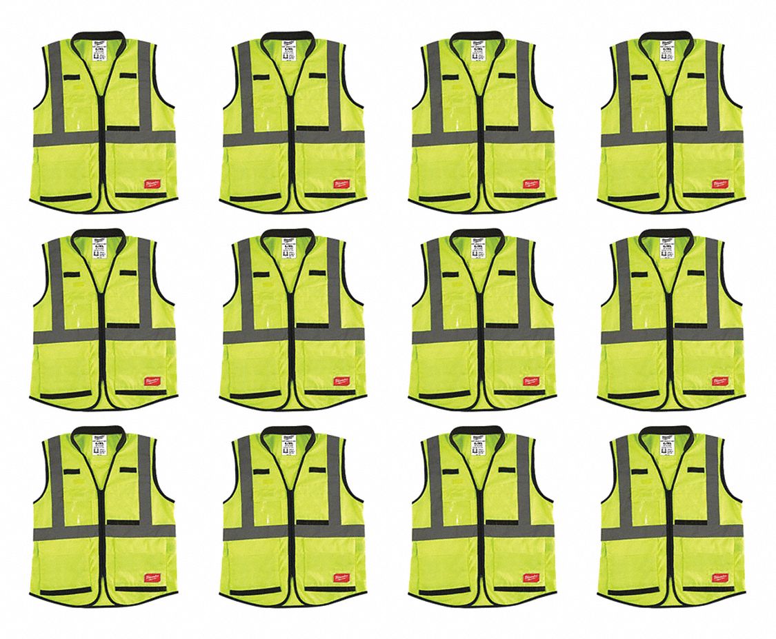 High Visibility Vest, 12 pk, L/XL