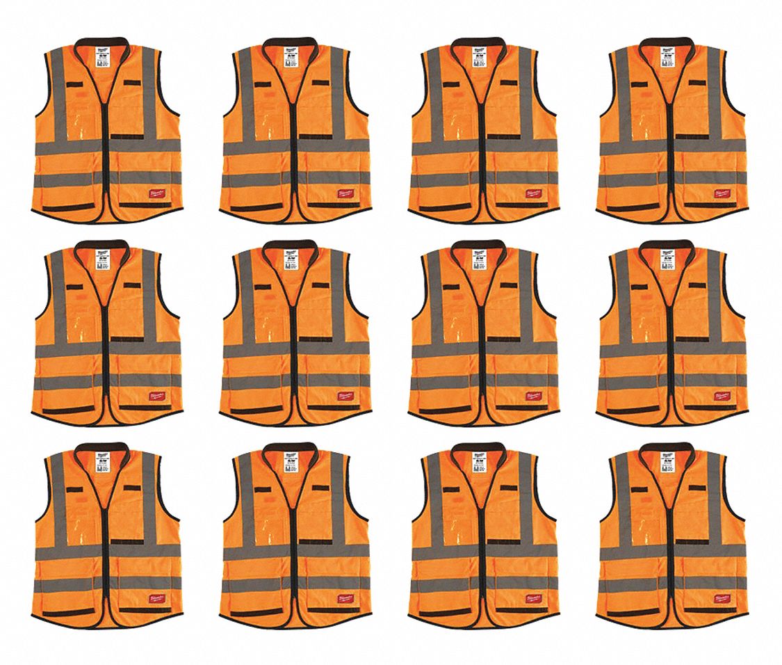 High Visibility Vest, 12 pk, S/M