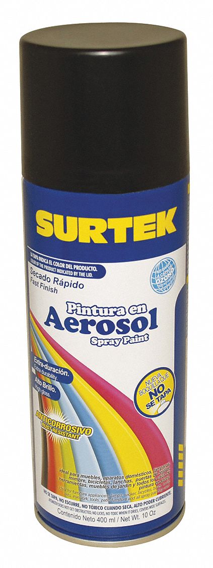 SURTEK Pintura en Aerosol Rojo Oscuro 13 oz. para Metal, Madera - Pinturas  en Aerosol - 349GY4 | AES421 - Grainger México