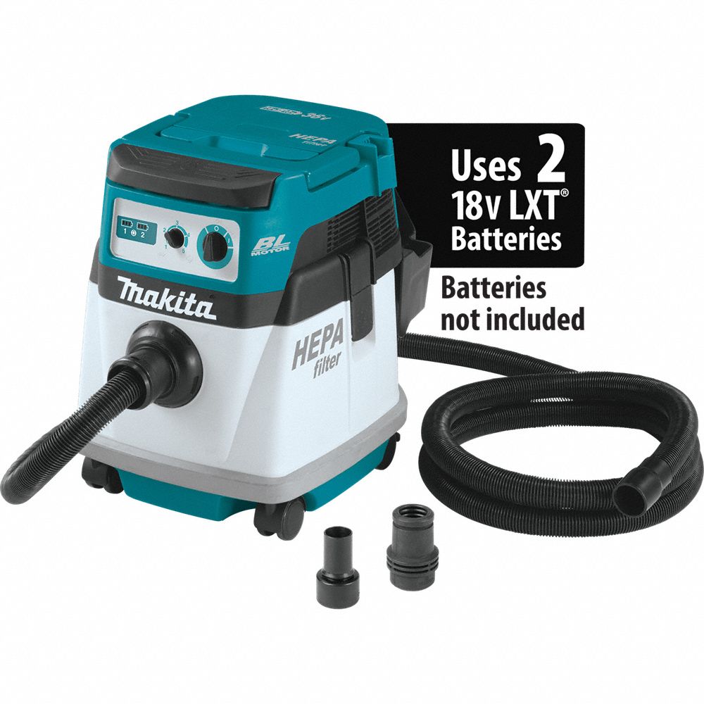 MAKITA Portable Shop Vacuum 4 gal Tank Size, 1 in Vacuum Hose Dia., 74