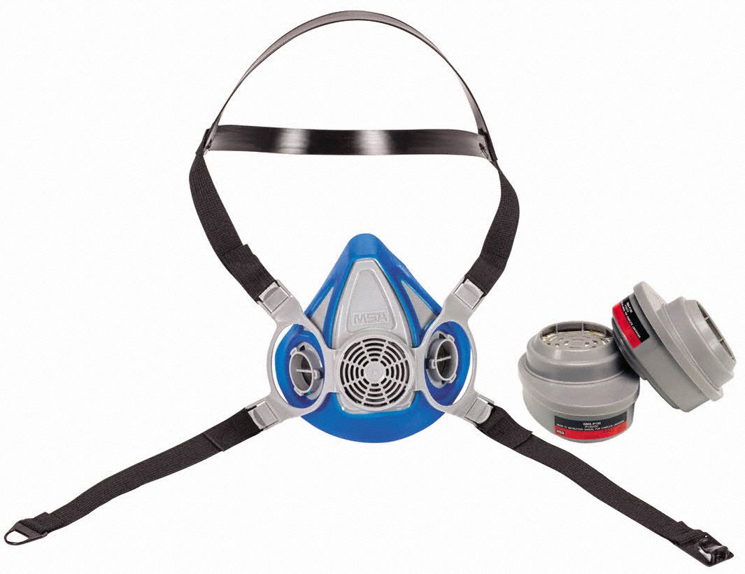 Half Mask Respirator Kit: 2 Cartridges Included, (2) Organic Vapor (OV), P100 Combo Cartridge