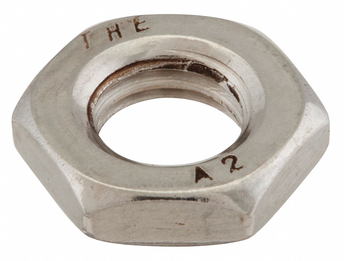 Nut, Hex, Jam, M10 X 1.5, SS