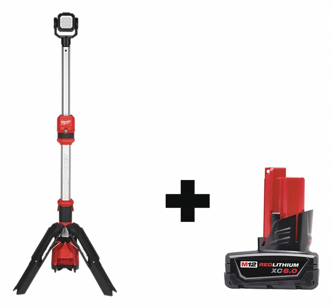 MILWAUKEE Cordless Job Site Light, Battery Included 349VH8213220 48