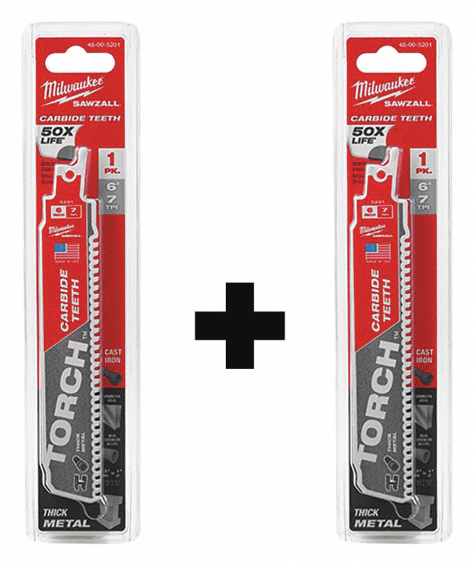 Reciprocating Saw Blade Set, Thick Metal