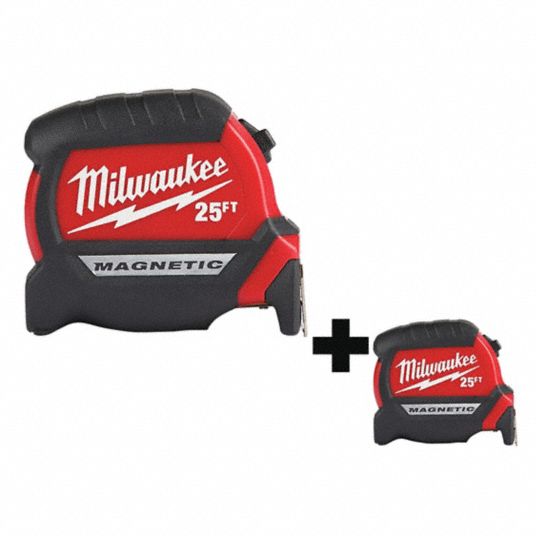 MILWAUKEE, Inch, Nonmagnetic Single Hook Tip, Tape Measure - 349VJ7|48 ...