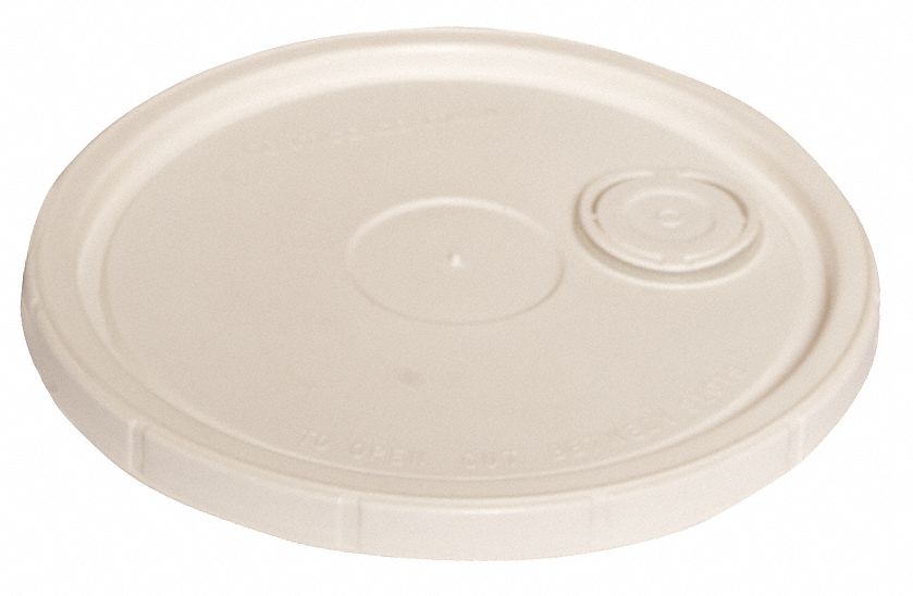 GRAINGER APPROVED Plastic Pail Lid Spout w/Tear Tab and Gasket, Round