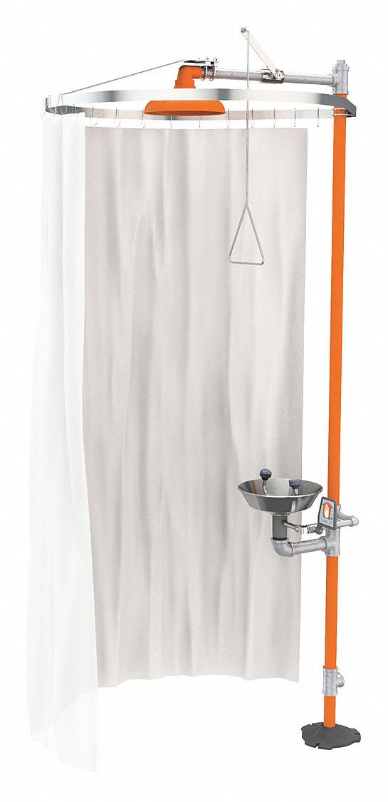 GUARDIAN EQUIPMENT, For Use With Shower/Shower with Eyewash, White