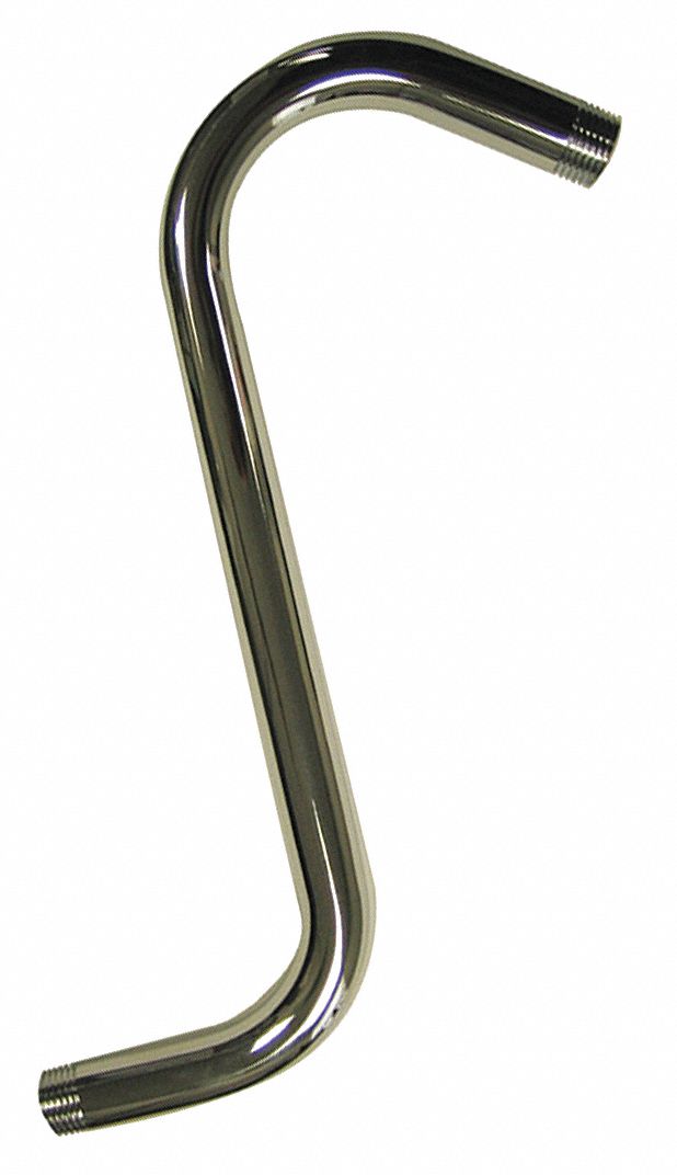 SHOWER ARM: KISSLER, FOR UNIVERSAL FIT, DIE CAST, 11 IN, CHROME FINISH, NPT CONNECTION