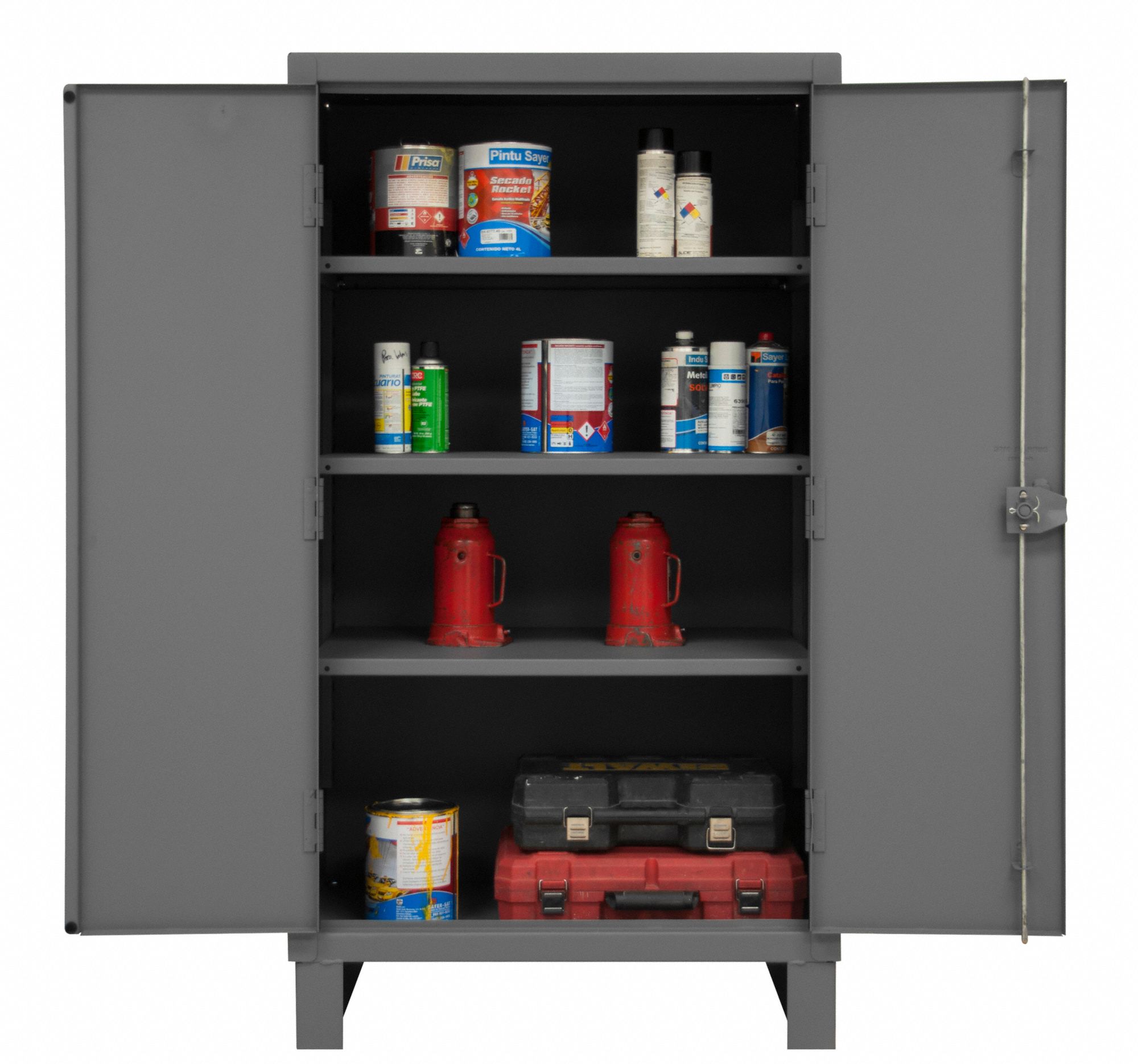 DURHAM MFG Storage Cabinet: 36 in x 24 in x 66 in, Swing Handle ...