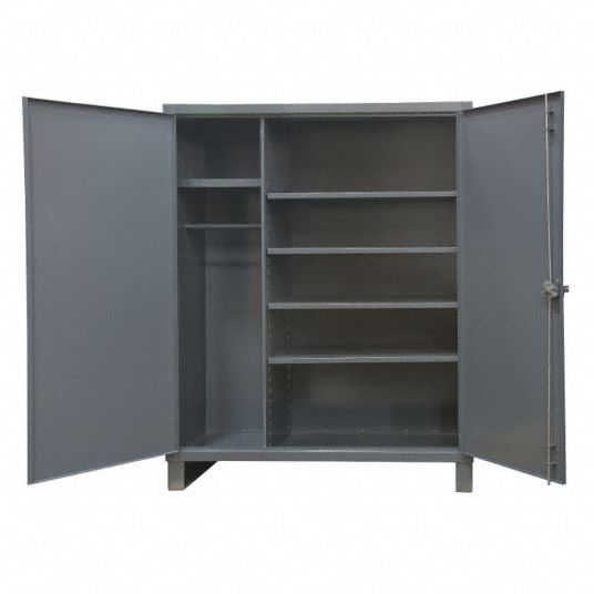 DURHAM MFG Storage Cabinet: 36 in x 24 in x 78 in, 5 Shelves, Swing ...