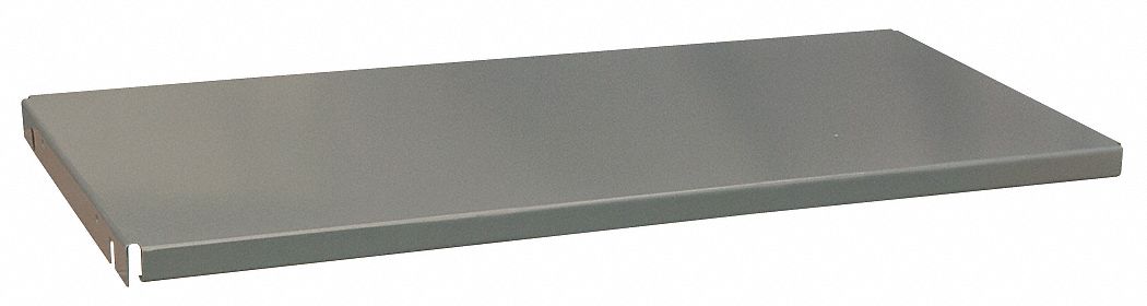 STORAGE CABINET SHELF, 47¾ IN X 21⅜ IN, 1½ IN OVERALL H, 1 SHELF, GREY