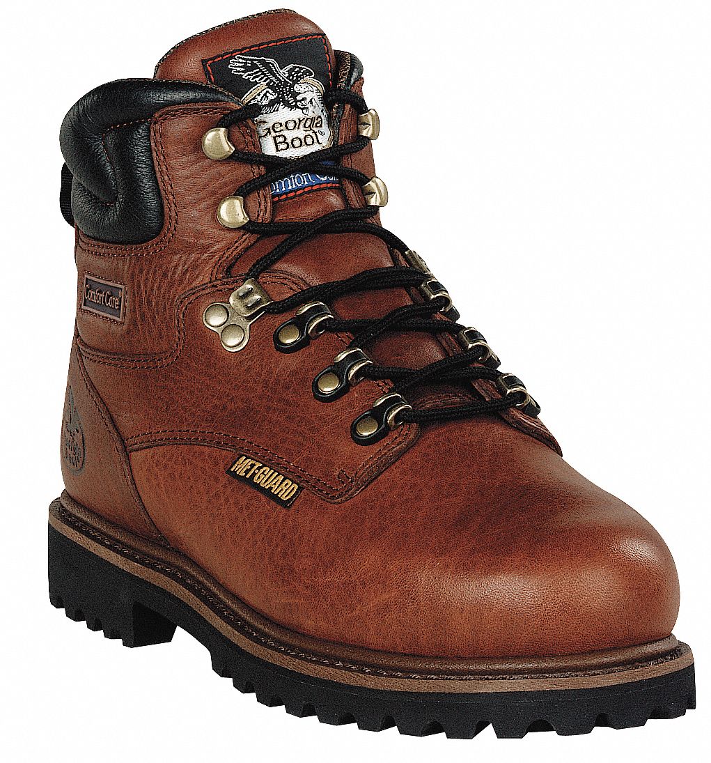 6 in Work Boot, 8-1/2, W, Men's, Brown, Steel Toe Type, 1 PR - Grainger