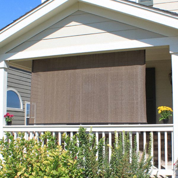 KEYSTONE FABRICS Exterior Sun Shade, Wall, Ceiling, Cord, Polyethylene ...