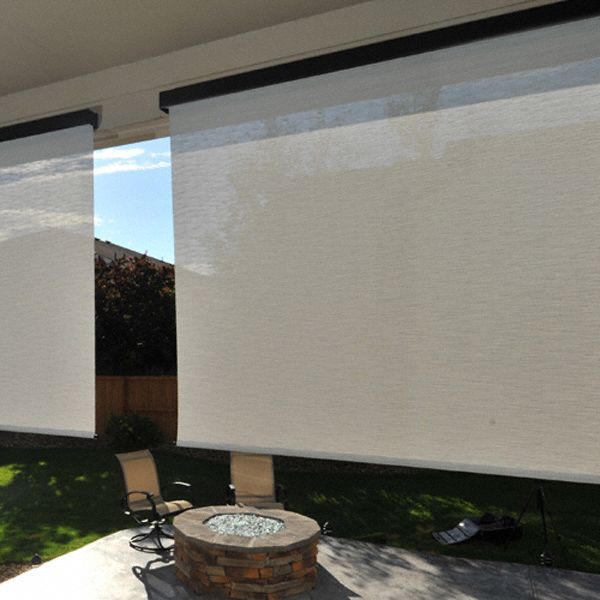 KEYSTONE FABRICS Exterior Sun Shade, Wall, Ceiling, Motor