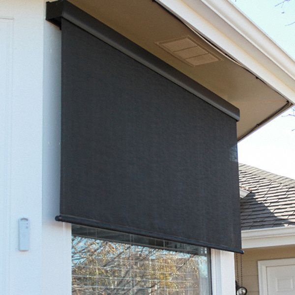 KEYSTONE FABRICS Exterior Sun Shade, Wall, Ceiling, Motor with Remote ...