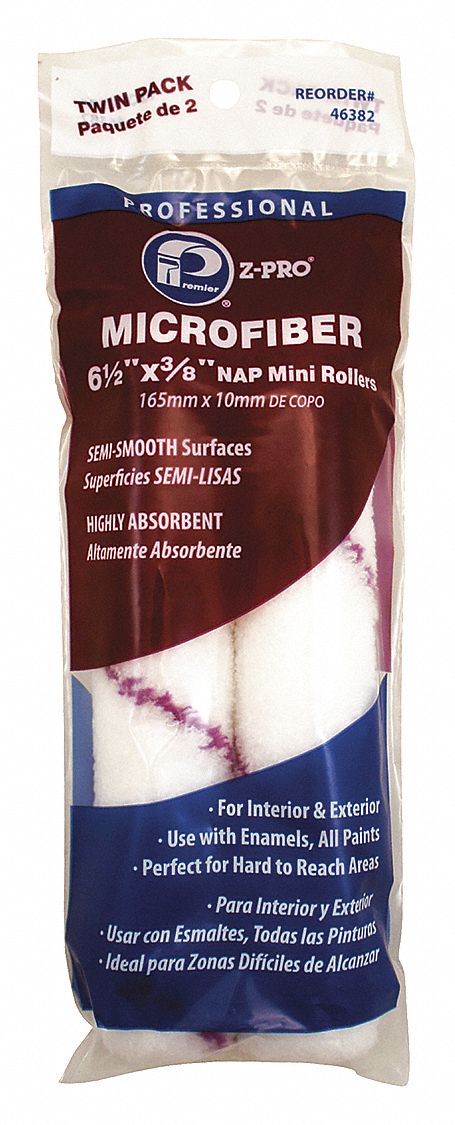 Allgala 12-Piece 4" Mini 3/8" Nap Shedless Microfiber Paint Roller Cover Th10306
