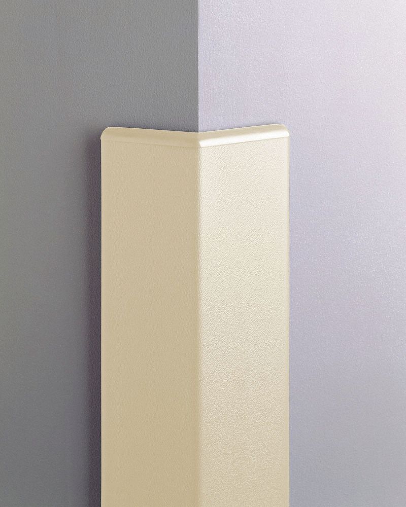 Corner Guard: Corner Guard System, PVC, Champagne, 3 in Leg Wd, 4 ft Overall Ht