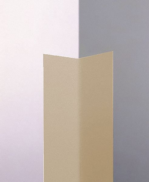 Corner Guard: PVC, Tan, For 135° Angle, 1.5 in Leg Wd, 4 ft Overall Ht, 0.08 in Thick