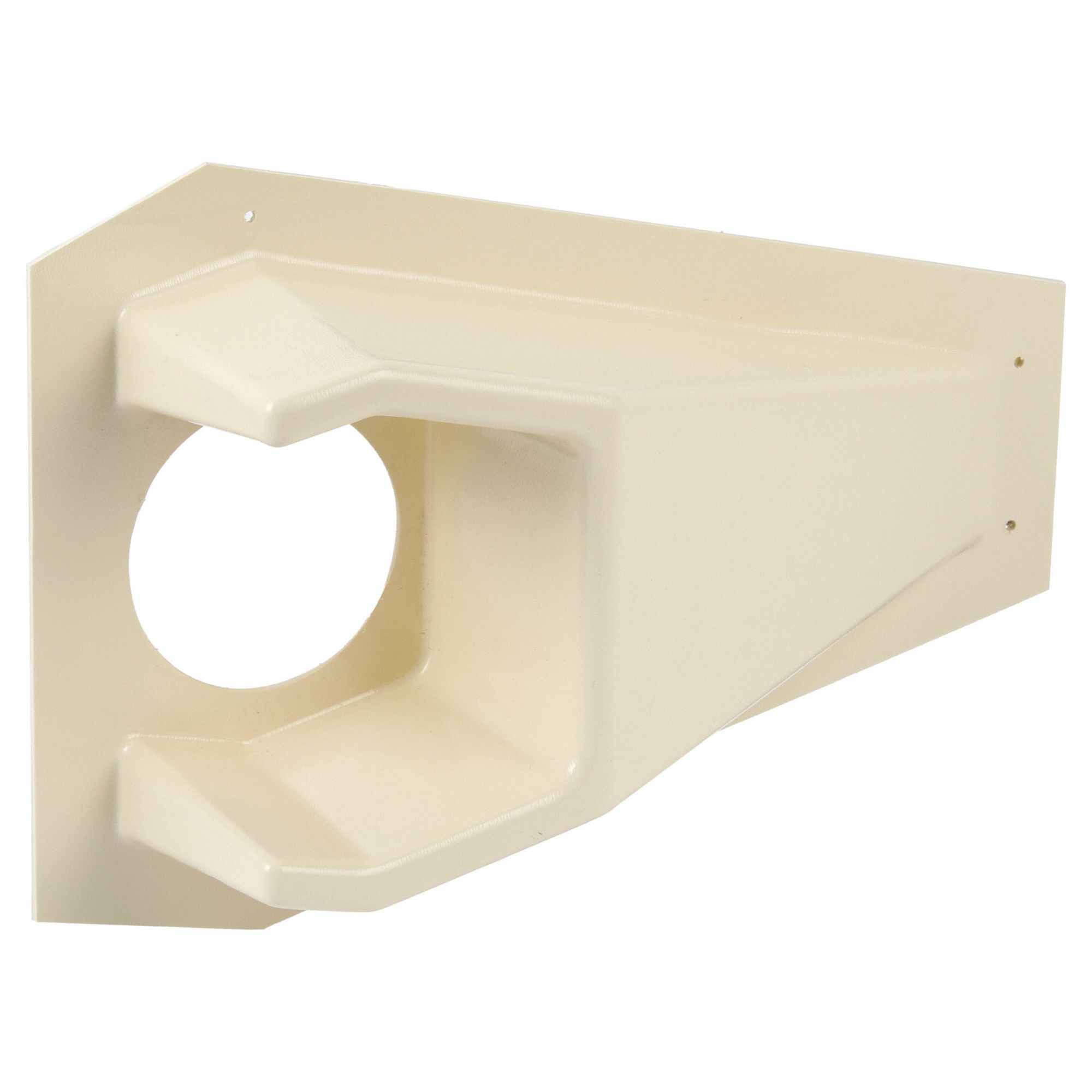 Door Knob Protector: 11 1/4 in Lg, 6 1/8 in Wd, 3 in Projection, Ivory, PVC, 11 1/4 in