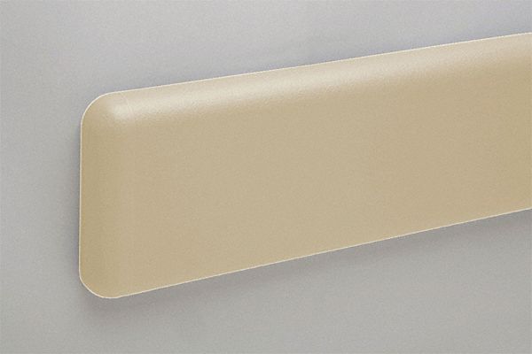 Wall Guard: WG-6C, PETG, Tan, 6 in Overall Ht, 12 ft Overall Lg