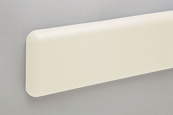 Wall Guard: WG-6C, PETG, Eggshell, 6 in Overall Ht, 12 ft Overall Lg