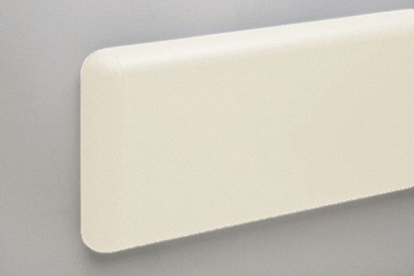 Wall Guard: WG-8, PETG, Eggshell, 7 3/4 in Overall Ht, 12 ft Overall Lg