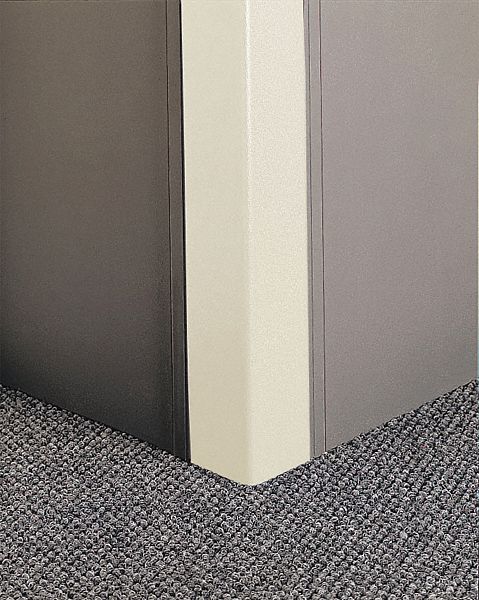 Corner Guard: Corner Guard System, PETG, Eggshell, 2 in Leg Wd, 8 ft Overall Ht