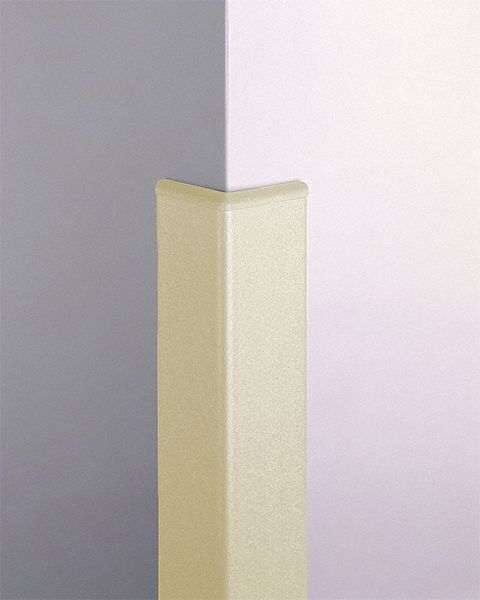Corner Guard: Corner Guard System, PETG, Champagne, 3 in Leg Wd, 8 ft Overall Ht