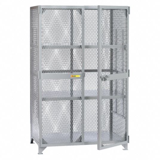 LITTLE GIANT, 61 in x 33 in x 78 in, 2 Adj Shelves, Bulk Storage Locker ...