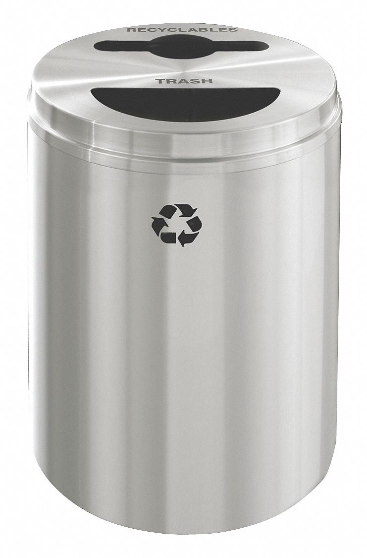 Recycling Container, Silver,
