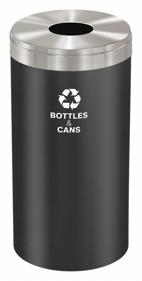 Recycling Container, Black, 23 gal.