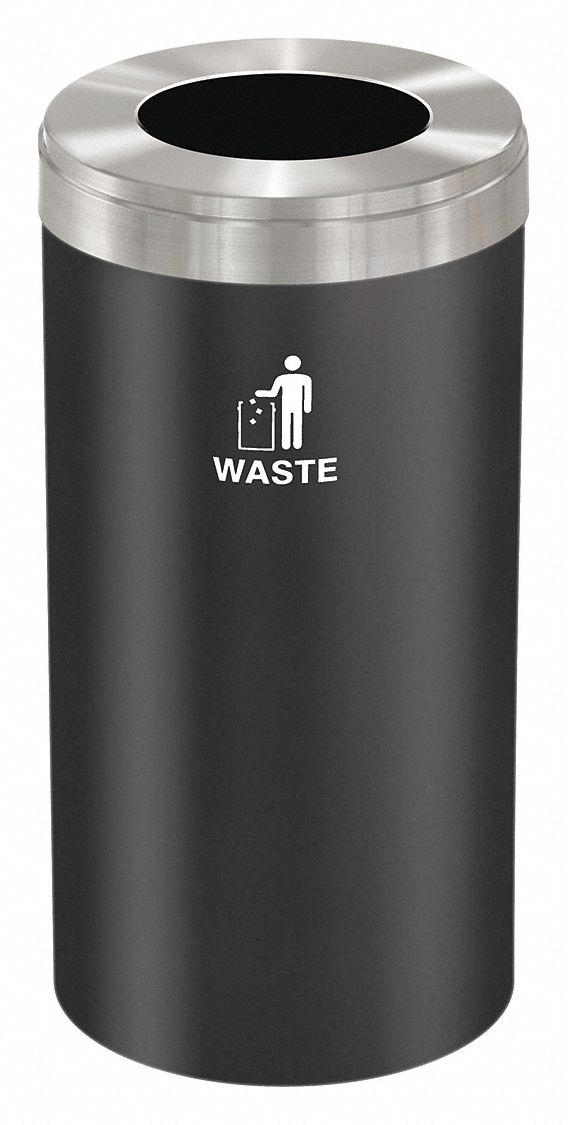 Recycling Container, Black, 23 gal.