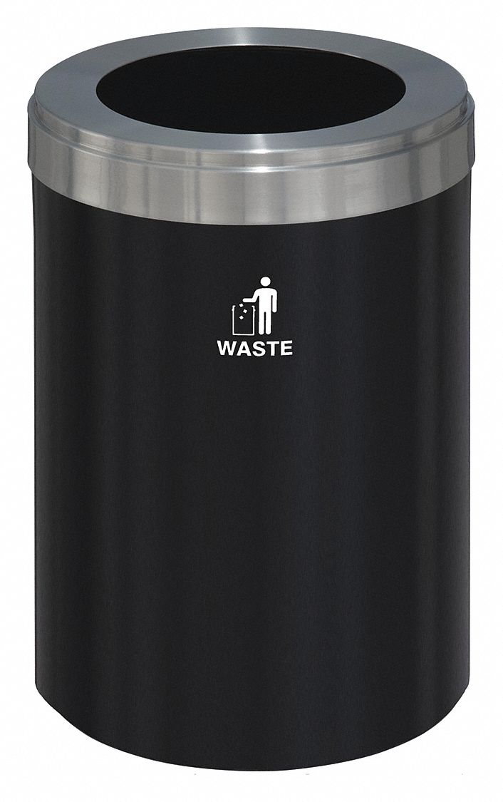 Recycling Container, Black, 41 gal.