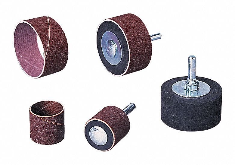 STANDARD ABRASIVES Spiral Band, 1/2in Dia. x 1/2in W, A/O, 80 34AX68