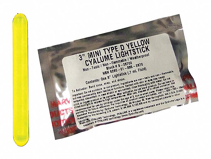 Lightstick: 6260-01-335-2870, Yellow,