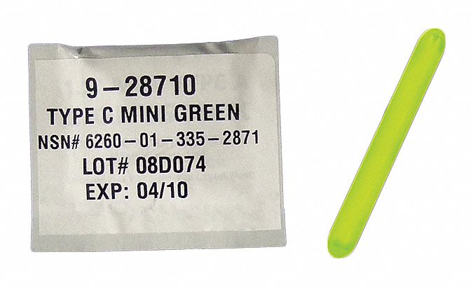 Lightstick Green 4 hr 2 in L PK50