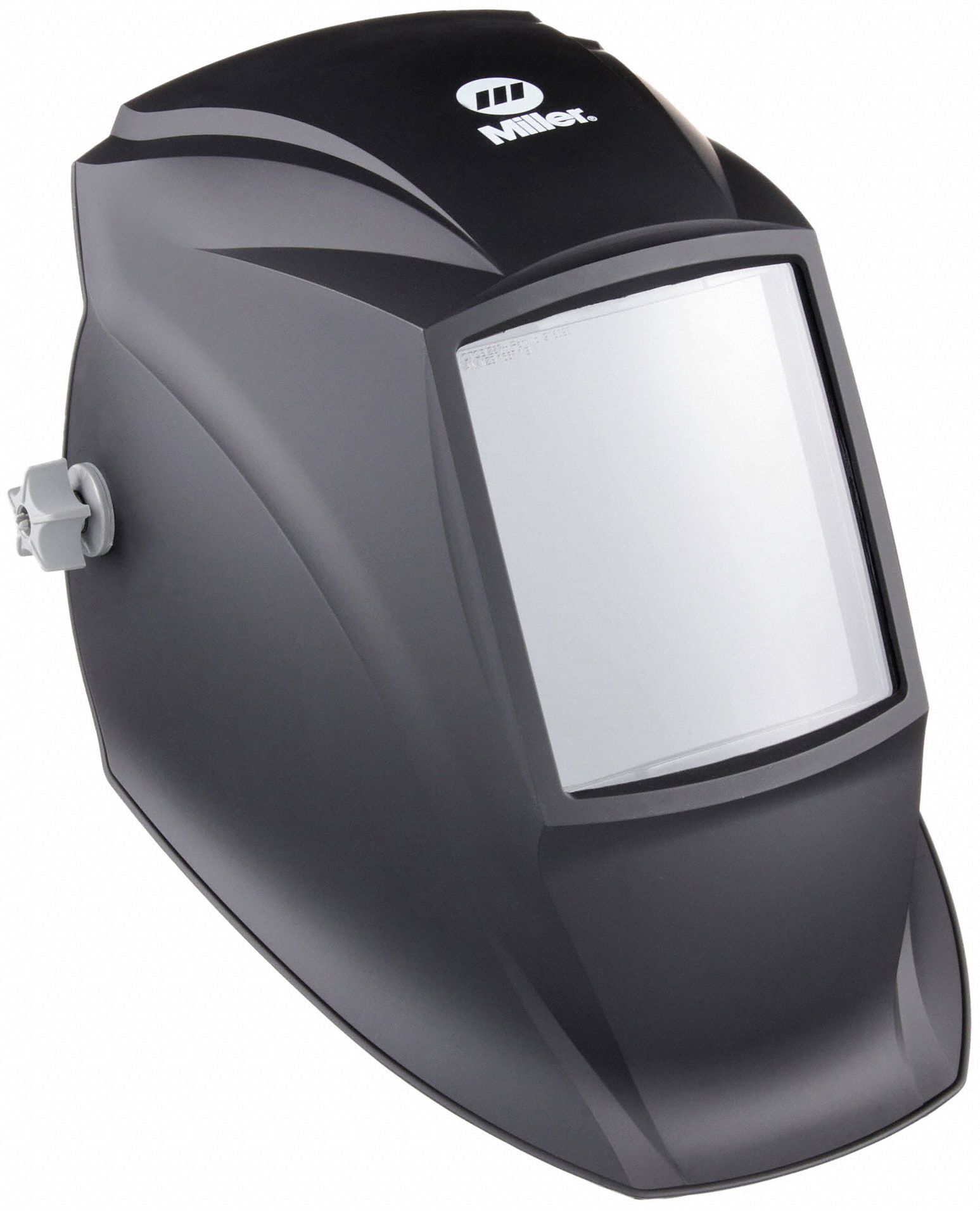 WELDING HELMET, PASSIVE, BLACK, W10, 4 IN X IN, RATCHET, NYLON