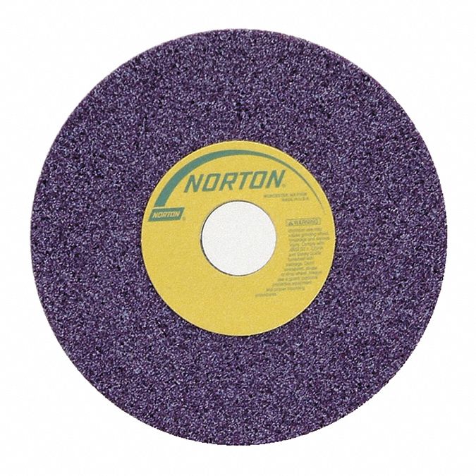 NORTON Type 5 Ceramic Recessed Grinding Wheel, 7 in, 1 in Thickness, 46