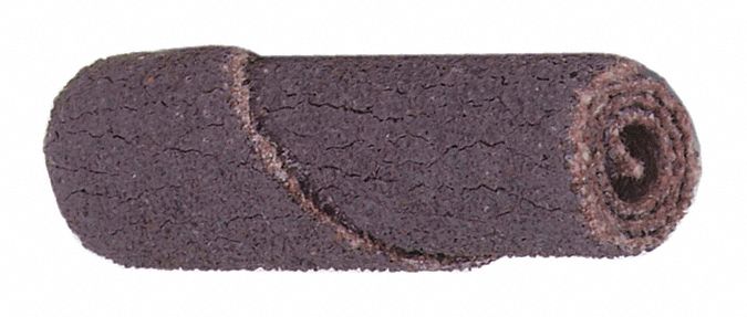 Cartridge Roll: Straight, 1/2 in Dia x 1 in L, 1/8 in Pilot, Aluminum Oxide, 50 Grit, R228