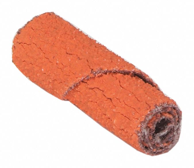 Cartridge Roll: Straight, 1/2 in Dia x 1 in L, 1/8 in Pilot, Aluminum Oxide, 180 Grit, R228