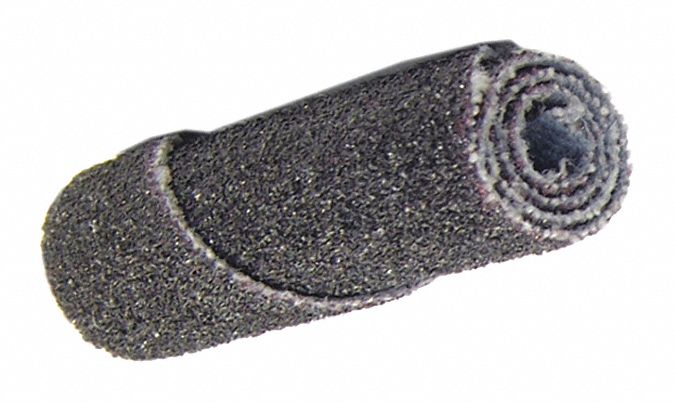 Cartridge Roll: Straight, 1/2 in Dia x 1 1/2 in L, 1/8 in Pilot, Aluminum Oxide, 50 Grit, R228