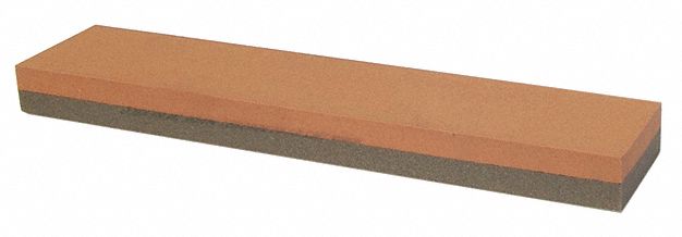 Combination Grit Benchstone: 5 in L x 2 in W x 3/4 in H, Aluminum Oxide, Coarse/Fine