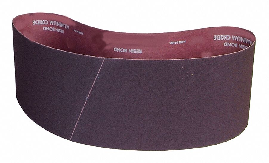 Sanding Belt: 4 in W x 36 in L, Aluminum Oxide, 120 Grit, X Wt Cotton Backing, R228 Metalite