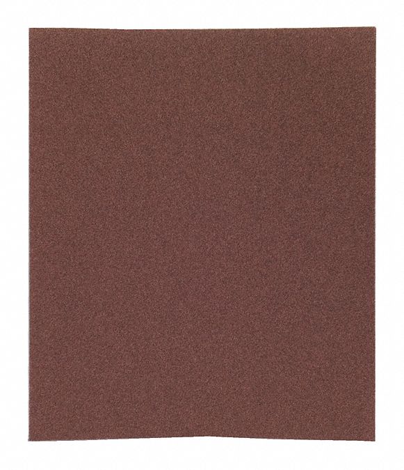Sanding Sheet: 9 in W x 11 in L, Aluminum Oxide, P600 Grit, J Wt Cotton, K225, 50 PK